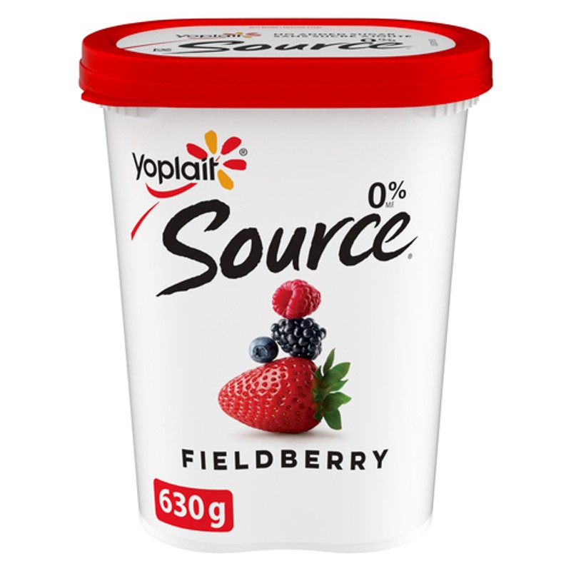 Comp Fieldberry Yoplait Source 0% Smooth Traditional Yogurt Fieldberry 630 g - Voilà ...
