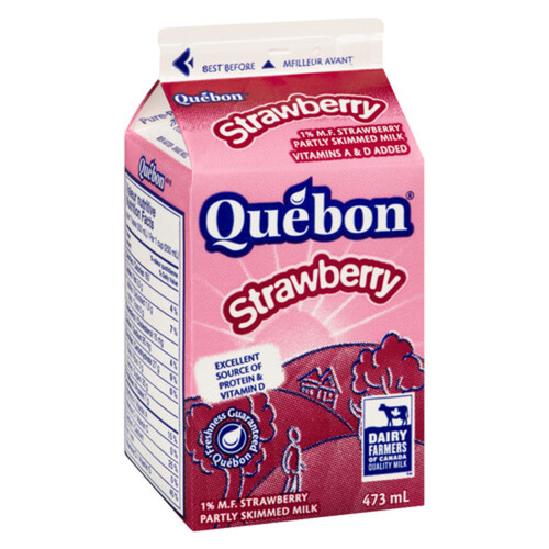Quebon 1% Strawberry Milk 473 ml