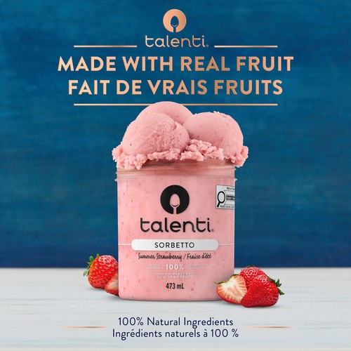 Talenti Dairy-Free Sorbetto Summer Strawberry 473 ml