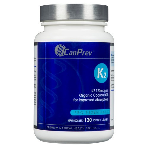 CanPrev K2  In Organic Coconut Oil Softgels Vitamins 120 EA