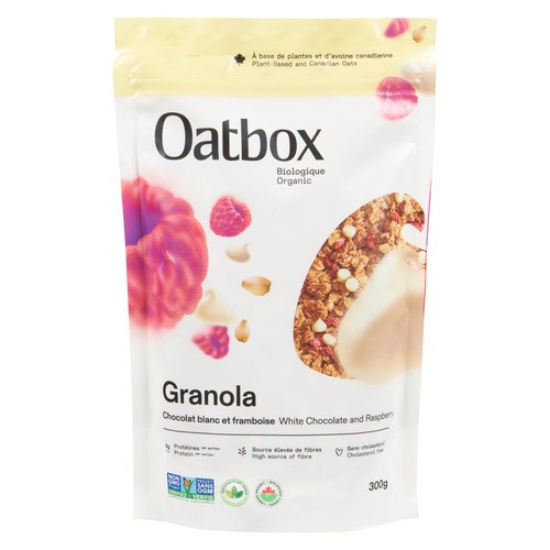 Oatbox Organic Granola White Chocolate Raspberry 300 g