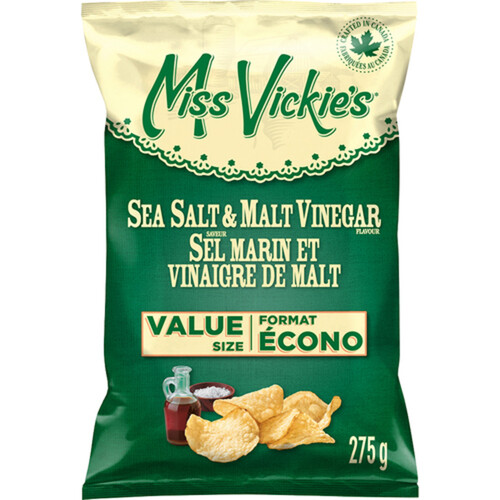 Miss Vickie's Potato Chips Sea Salt & Malt Vinegar 275 g