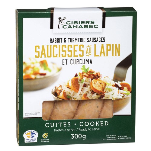 Gibiers Canabec Sausages Rabbit & Tumeric 300 g