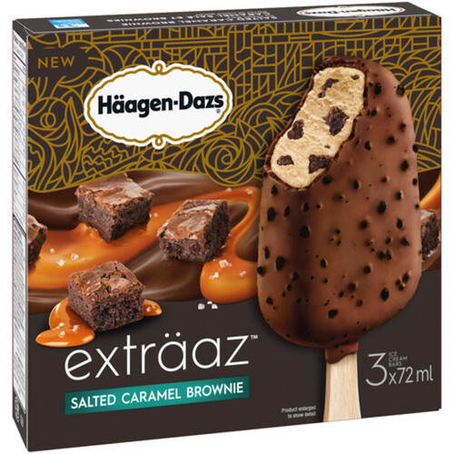 Häagen-Dazs Exträaz Ice Cream Bars Salted Caramel Brownie 3 x 72 ml
