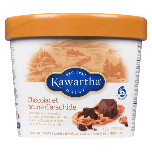 Kawatha Dairy Crème glacée au chocolat et au beurre d'arachide 1.5 L