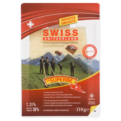 Le Superbe Switzerland Sliced Cheese Swiss 110 g