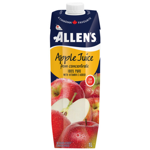 Allen's Pure Apple Juice Low Acid 1 L