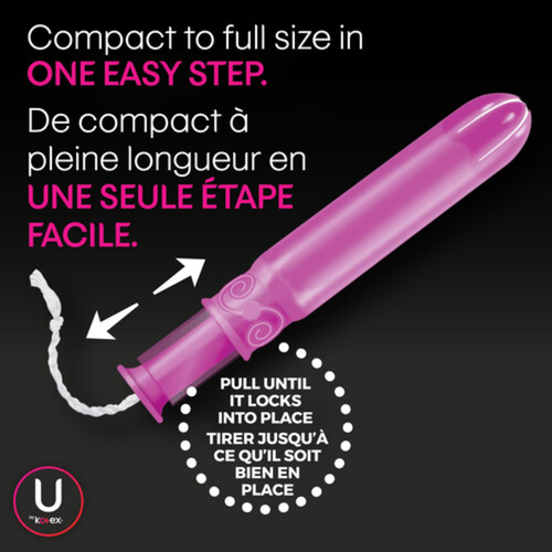 U by Kotex Click Compact Tampons Regular And Super Unscented 45 Count