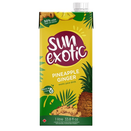 Sun Exotic Juice Drink Pineapple Ginger 1 L