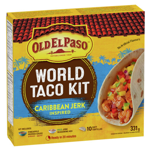 Old El Paso World Taco Kit Caribbean Jerk Inspired 331 g