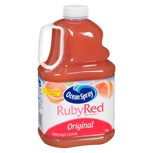 Ocean Spray Cocktail Juice Ruby Red Grapefruit 3 L