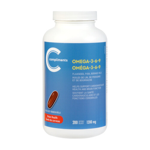 Compliments Omega 3-6-9 Softgels 1200 mg 200 EA