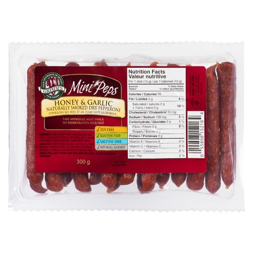 Grimm's Fine Foods Mini Pepperoni Honey Garlic 300 g