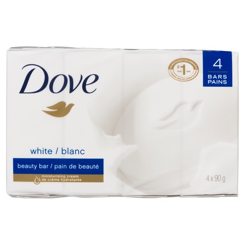 Dove White Bar Soap 4 x 90 g