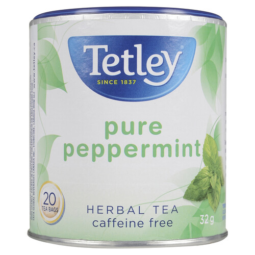 Tetley Caffeine-Free Herbal Tea Pure Peppermint 20 Tea Bags