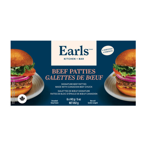 Earl's Beef Burgers 100% Canadian Chuck 852 g