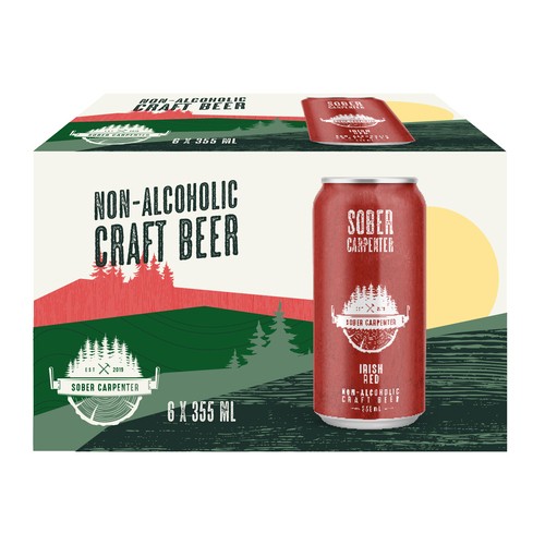 Sober Carpenter Non Alcoholic Craft Beer Irish Red 6 x 355 ml (cans)