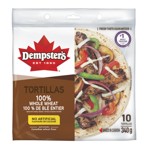 Dempster’s Tortillas 100% Whole Wheat Medium 340 g