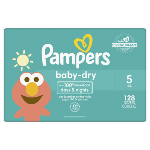 Pampers Baby Dry Diapers Size 5 128 Count