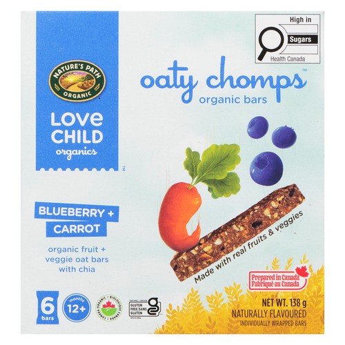 Love Child Organics Oaty Chomps Blueberry + Carrot 6 x 23 g