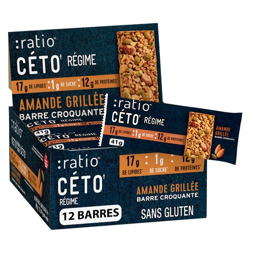 Ratio Gluten-Free Crunchy Bar Toasted Almond 12 x 41 g