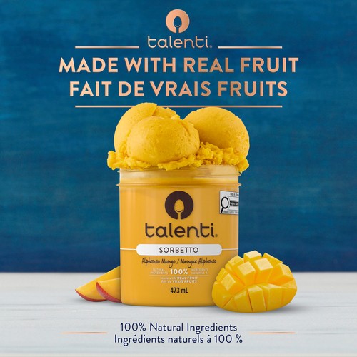 Talenti Dairy-Free Sorbetto Alphonso Mango 473 ml