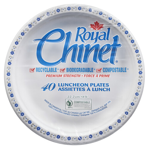 Royal Chinet Luncheon Plates 8.75-Inch 40 Pack