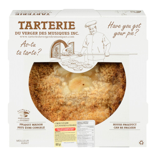 Tarterie Du Verger Des Musiques Pie Maple Syrup And Apple Crisp 800 g