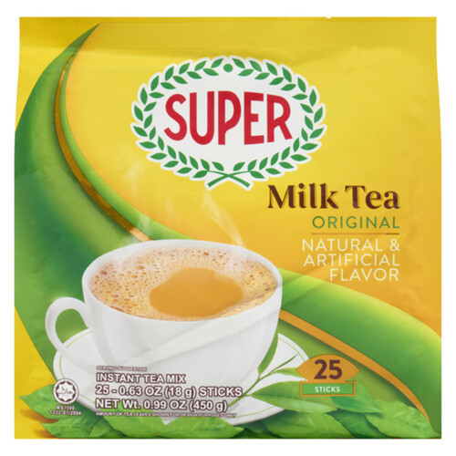 Super Instant Tea Mix Milk Tea Original 25 Sticks 450 g