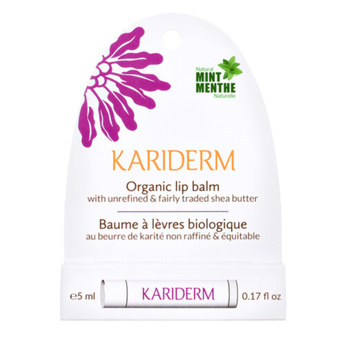 Kariderm Organic Lip Balm Shea Butter Mint 5 ml