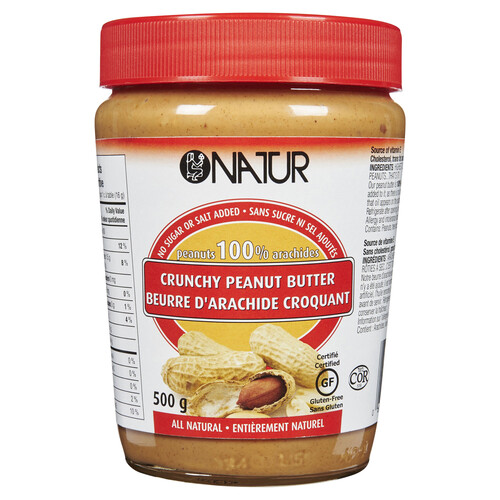 Natur Gluten-Free Peanut Butter Crunchy All Natural 500 g