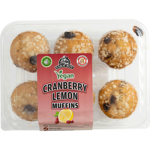 Farm Boy Vegan Muffins Cranberry Lemon 330 g (frozen)