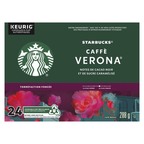 Starbucks Coffee Pods Caffè Verona Dark Roast 24 K-Cups 288 g