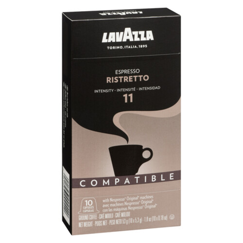 Lavazza Intensity 11 Ground Coffee Pods Expresso Ristretto 10 Capsules 53 g