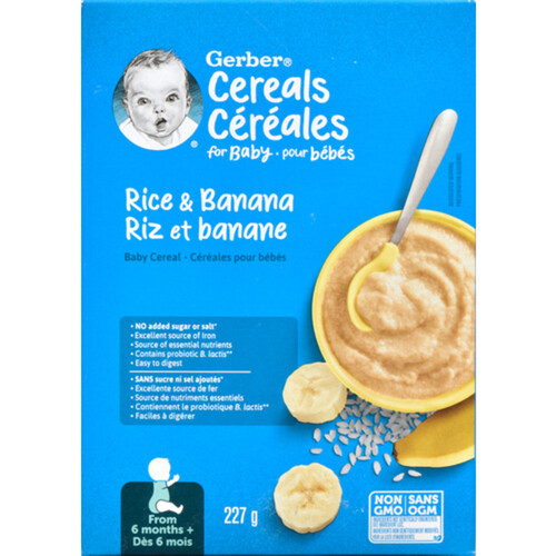 Gerber Baby Cereal Rice & Banana 227 g