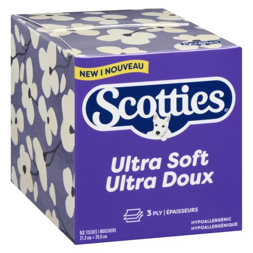 Scotties Facial Tissue Ultra Soft 3-Ply 1 Box x 52 Sheets
