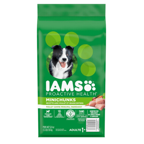 IAMS Proactive Health Adult Dry Dog Food Mini Chunks Chicken 1.5 kg