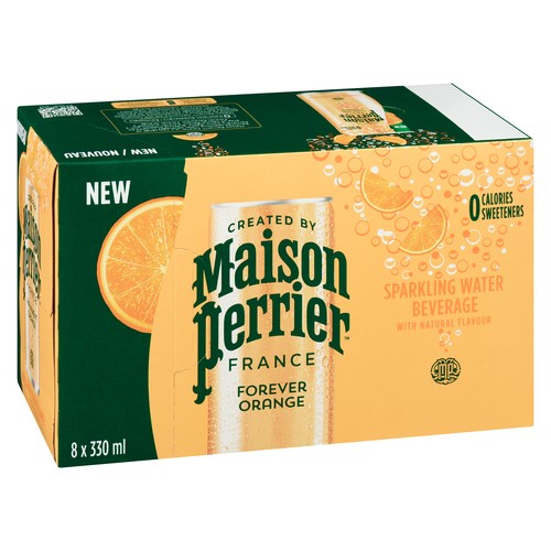 Maison Perrier Sparkling Water Orange 8 x 330 ml (cans)