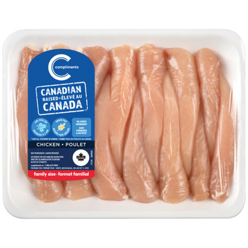 Compliments Chicken Breast Fillets Boneless Skinless Value Pack 10-15 Pieces