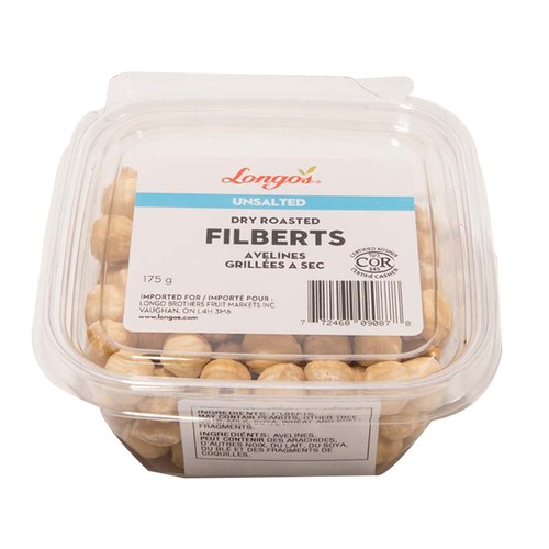 Longo's Dry Roasted Hazelnuts Unsalted 175 g