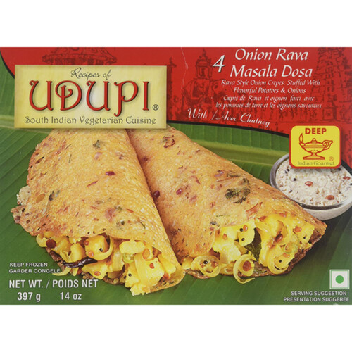 Udupi Onion Rava Masala Dosa Dinner 397 g (frozen)