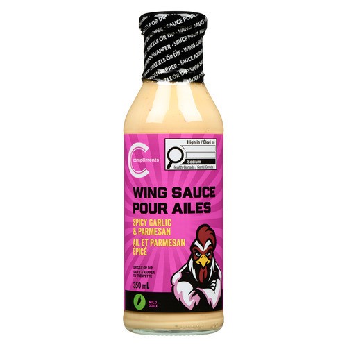 Compliments Wing Sauce Spicy Garlic & Parmesan Mild 350 ml