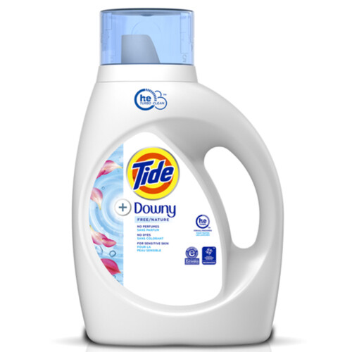 Tide Plus Downy Liquid Laundry Detergent Unscented 1.36 L