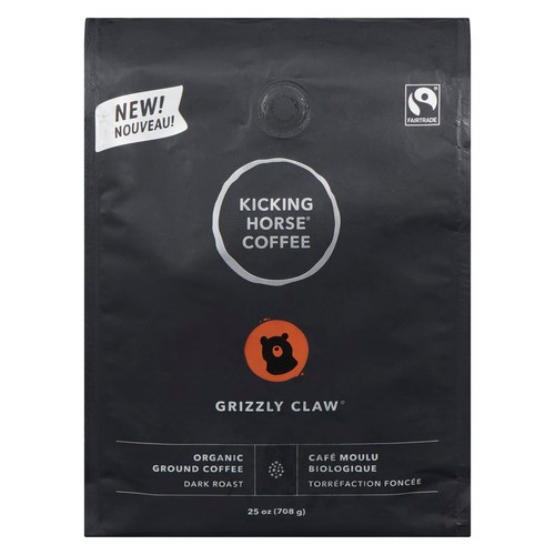 Kicking Horse Coffee Organic Ground Coffee Grizzly Claw Dark Roast 708 g