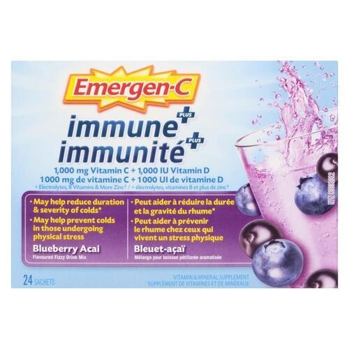 Emergen-C Immune Plus Blueberry Acai 24 Pack