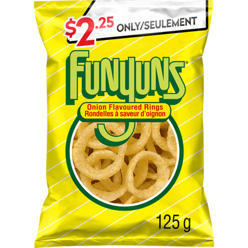 Funyuns Snacks Onion Flavoured Rings Seasoned Corn 125 g