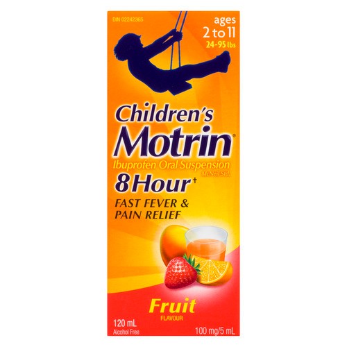Motrin Children's Fruit Ibuprofen 8 hour Pain Relief 120 ml