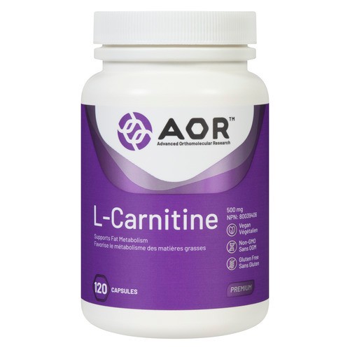 AOR L-Carnitine 500 mg Capsules 120 Count