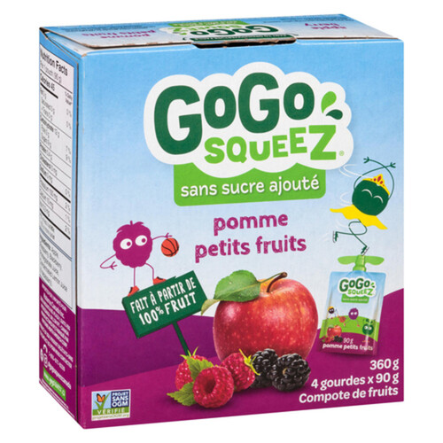 GoGo Squeez Fruit Sauce Apple Berry 4 x 90 g