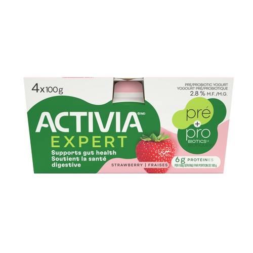 Activia Expert Yogurt Pre & Probiotics Strawberry 4 x 100 g